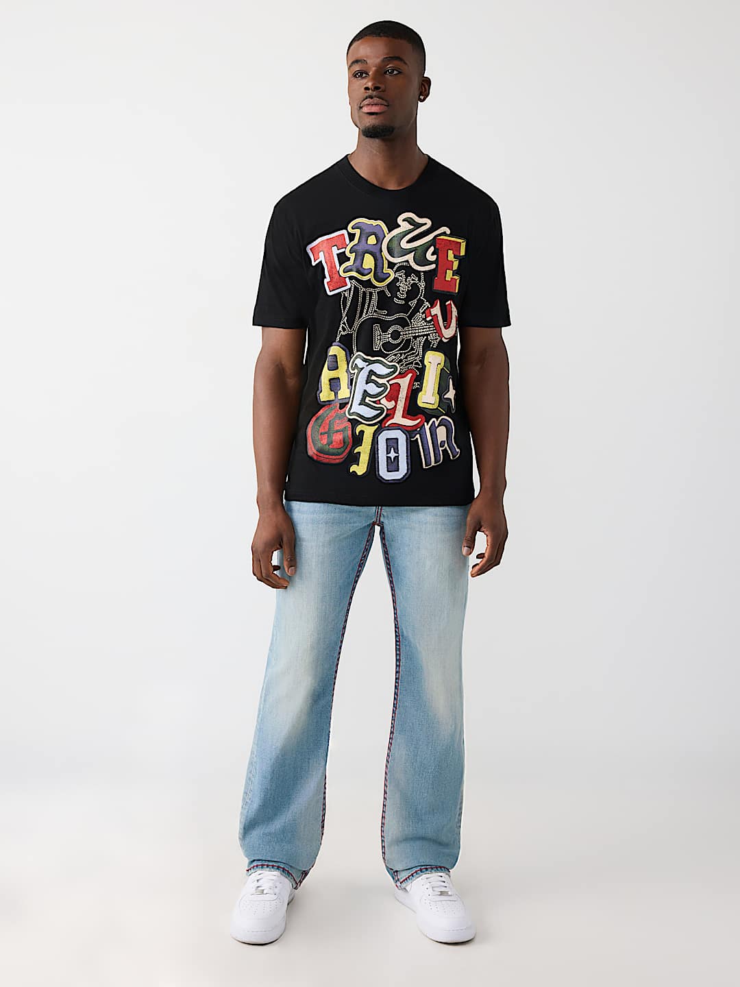 T-SHIRT &Agrave; LOGO DE LETTRES EMPIL&Eacute;ES