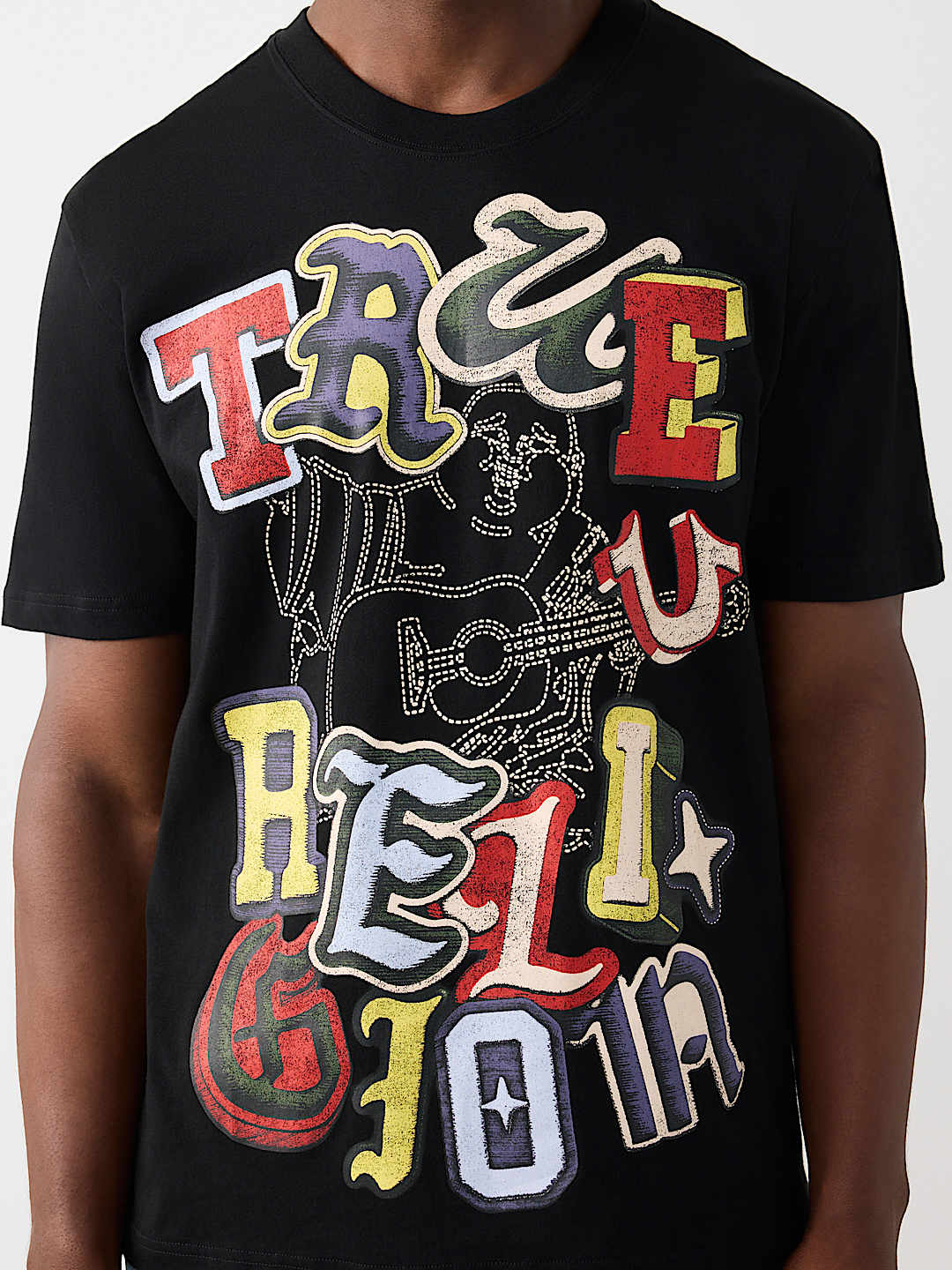 T-SHIRT &Agrave; LOGO DE LETTRES EMPIL&Eacute;ES