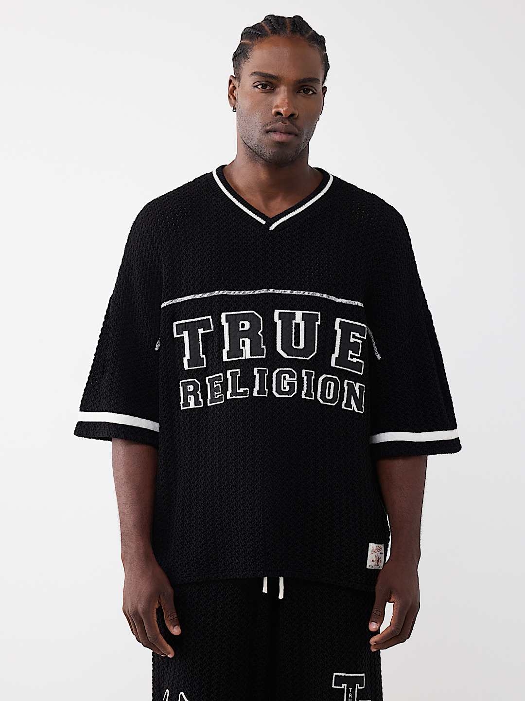 CAMISETA EXTRAGRANDE DE TEJIDO ABIERTO, image 1