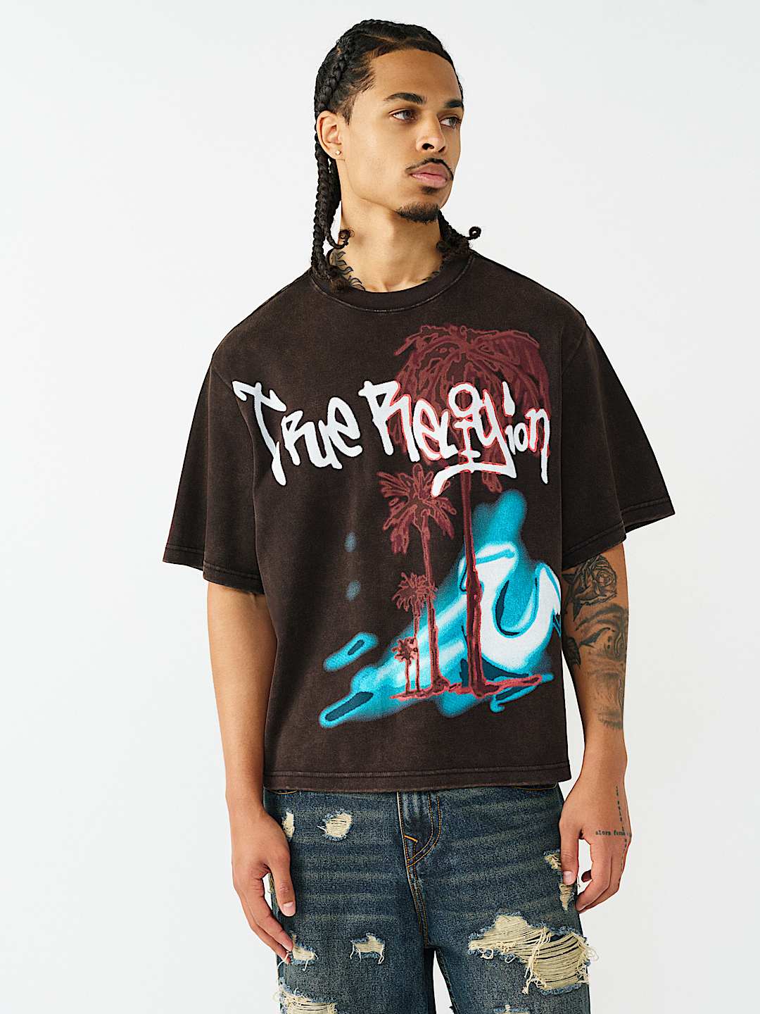 HEAVY KNIT WASHED BOXY TOP, image 2