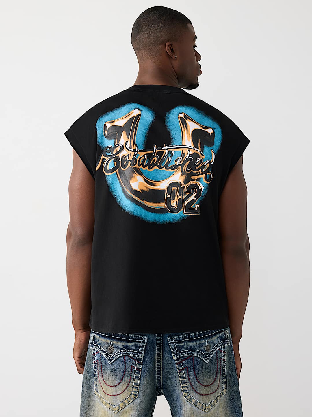 CAMISETA SIN MANGAS CORTADA PESADA AEROGRAFIADA, image 5
