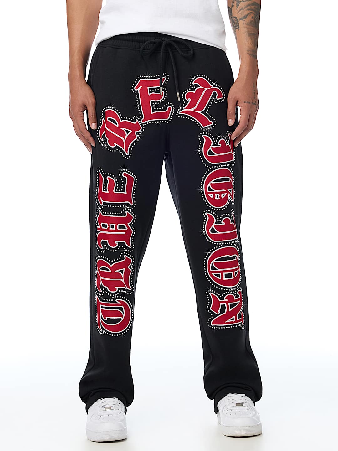 SCRIPT PATCH STRAIGHT SWEATPANT