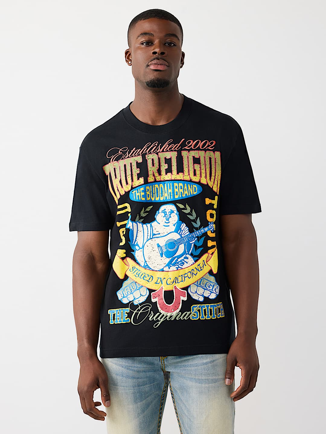 CAMISETA CON COSTURA Y BORDADO DE BUDA ORIGINAL, image 2