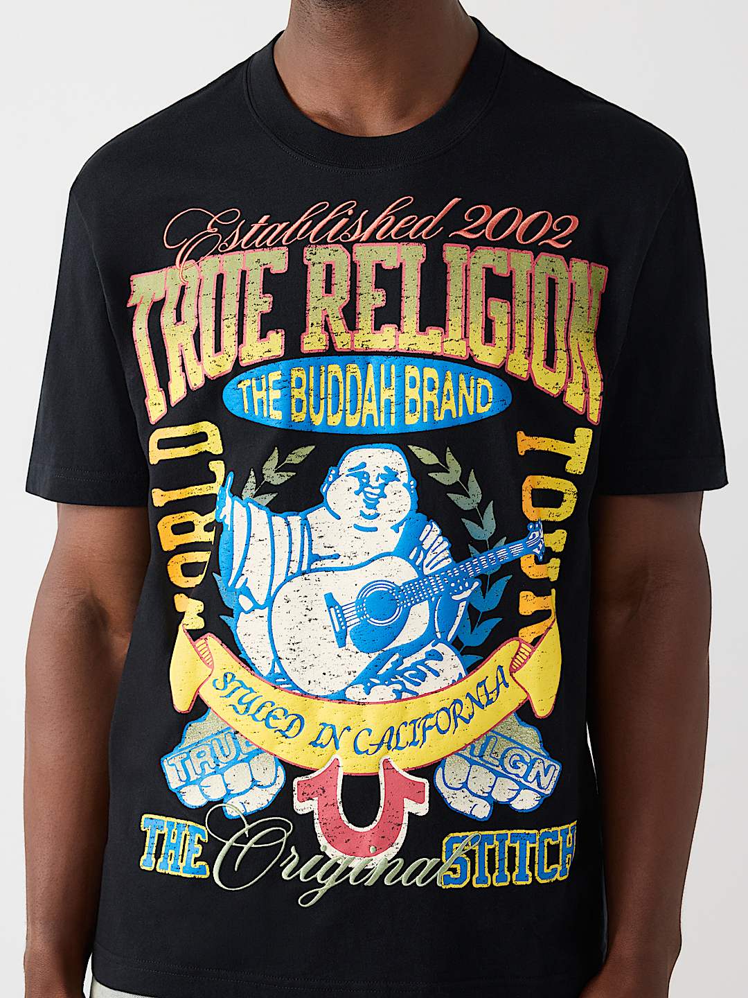 CAMISETA CON COSTURA Y BORDADO DE BUDA ORIGINAL, image 1