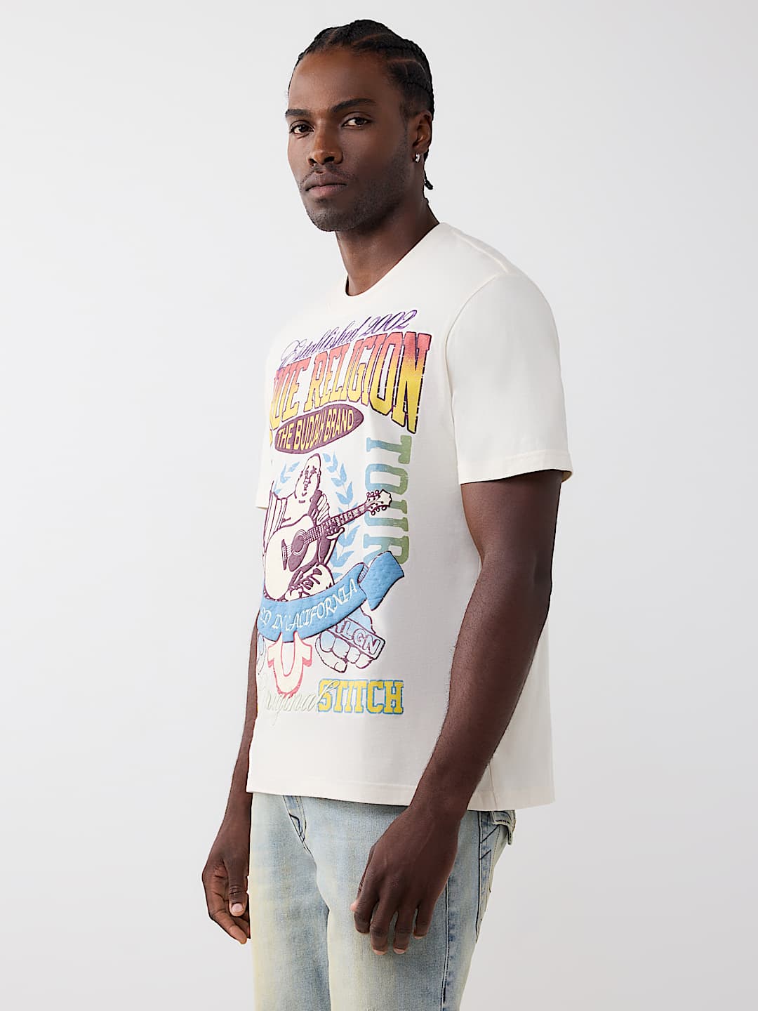 CAMISETA CON COSTURA Y BORDADO DE BUDA ORIGINAL, image 3