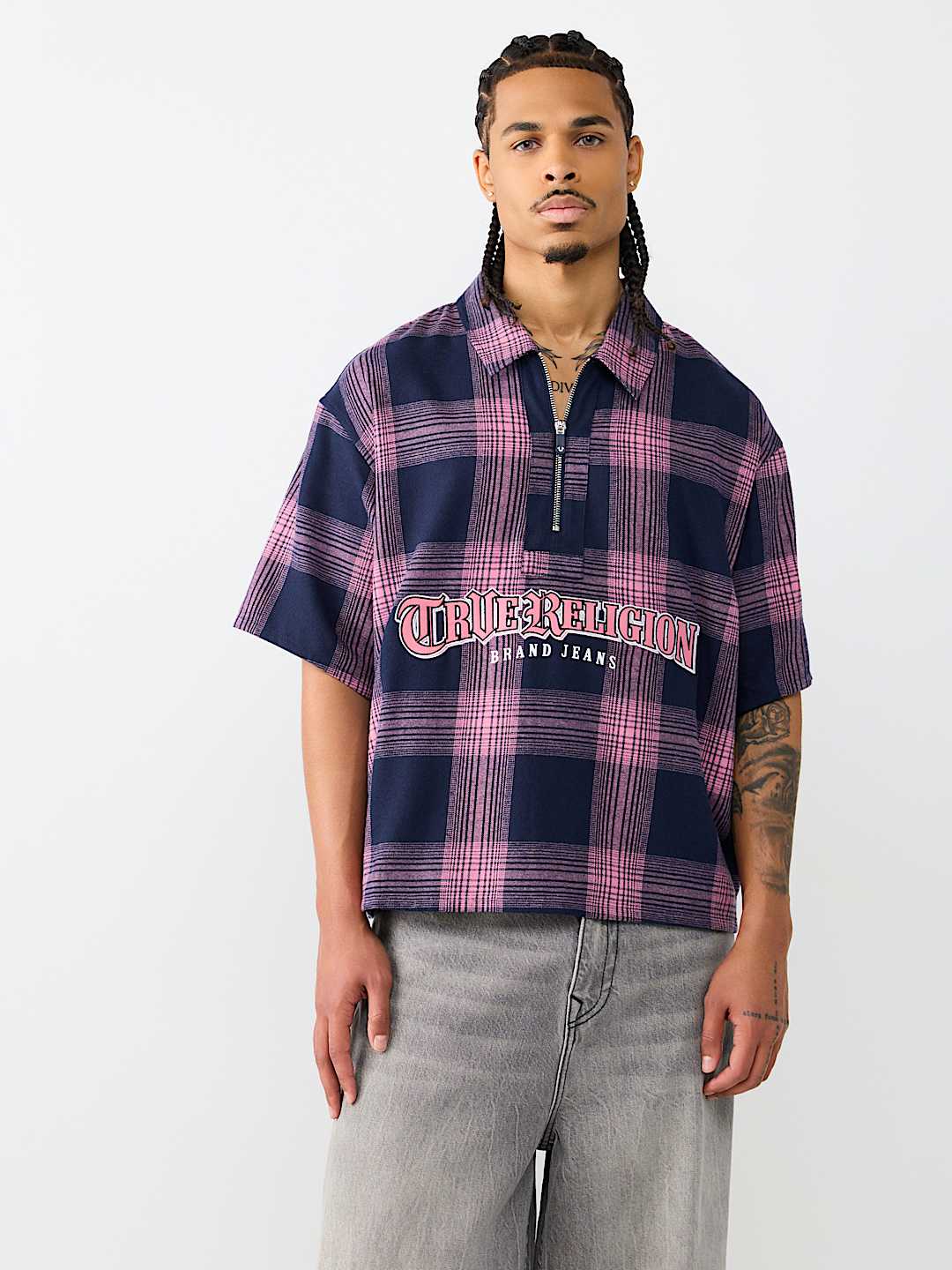 PLAID BOXY SHIRT
