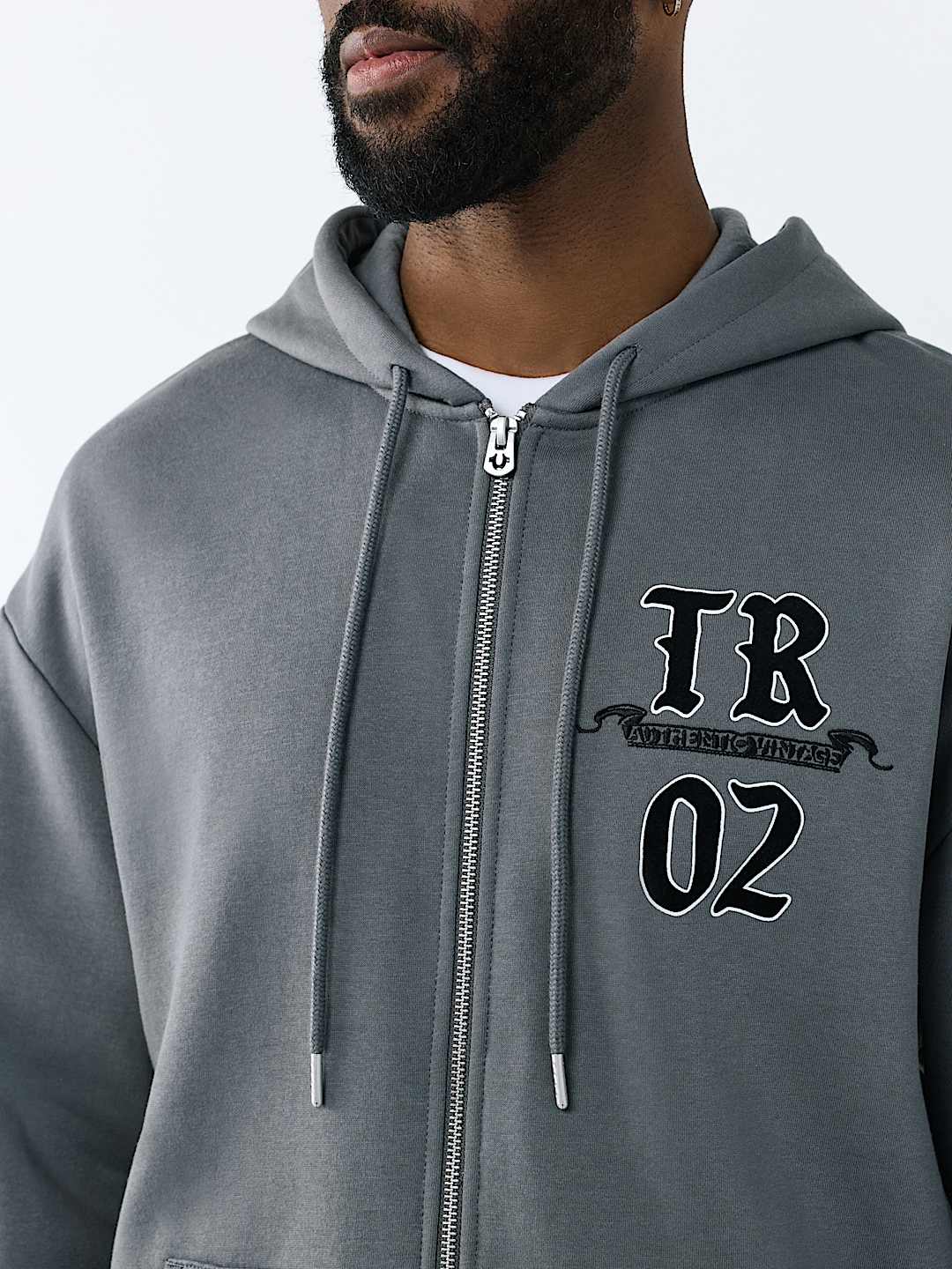 AUTHENTIC LOGO ZIP HOODIE, image 2