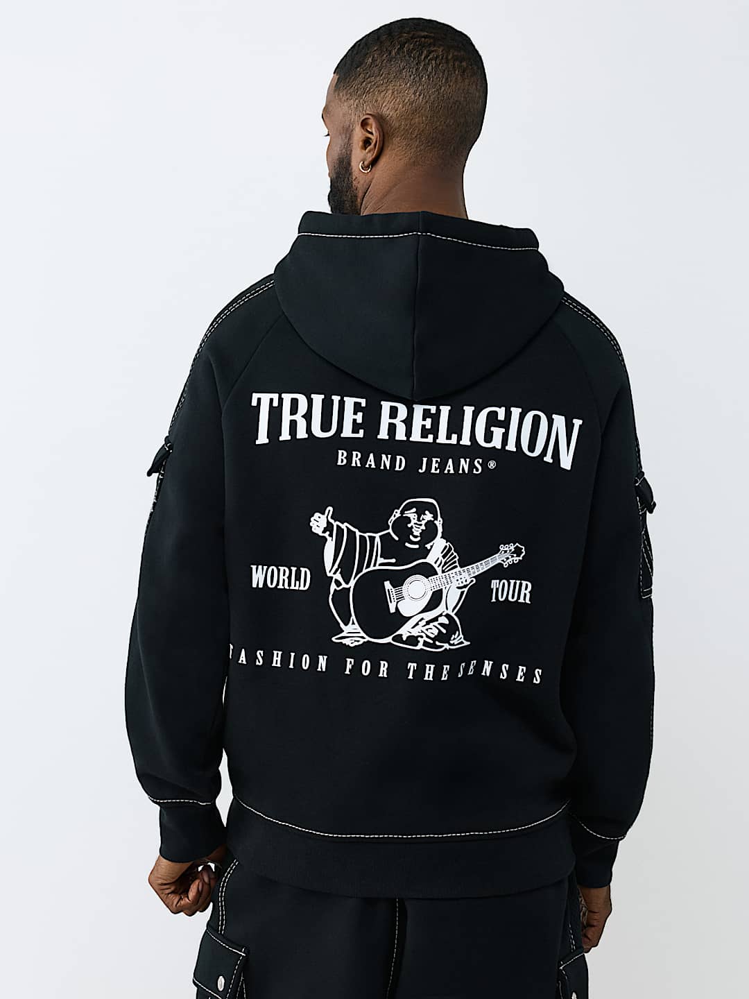 MESH PANEL BIG T CARGO HOODIE, image 6