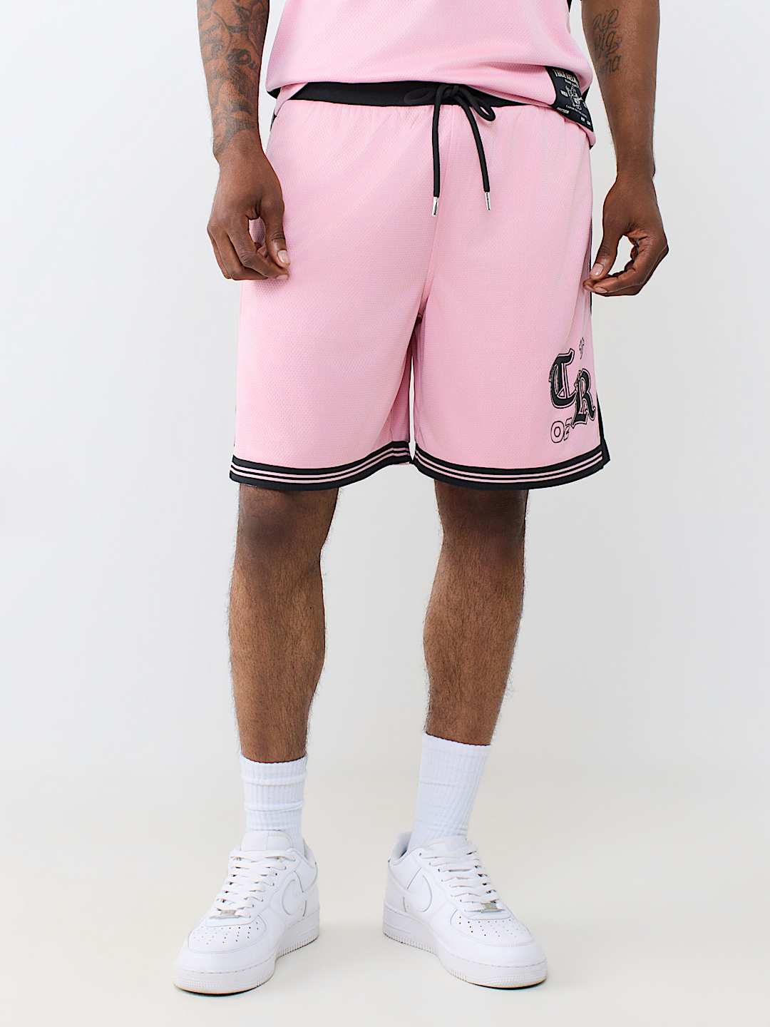 PANEL-BLOCKED MESH SHORT