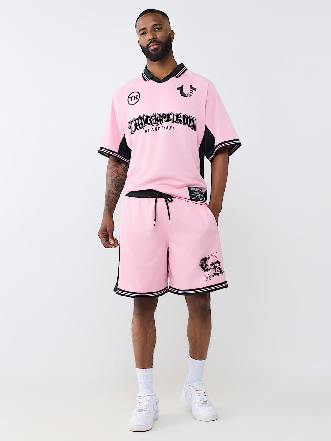 PANEL-BLOCKED MESH SHORT