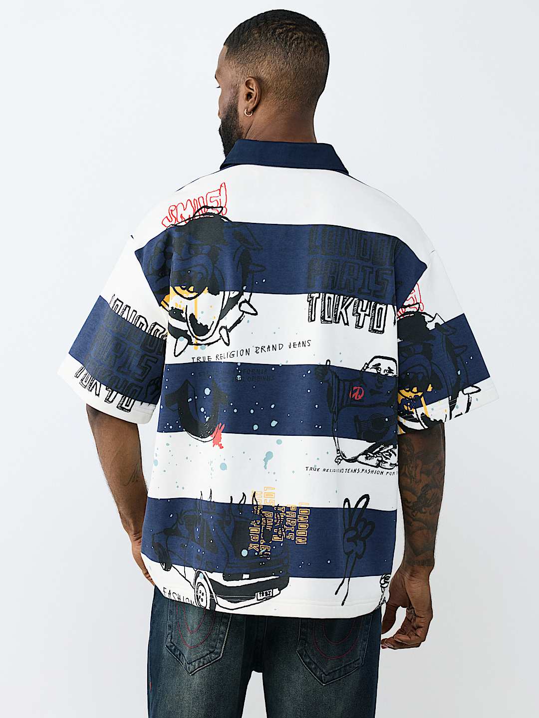 DOODLE HEAVYWEIGHT RELAXED RUGBY SHIRT, image 2