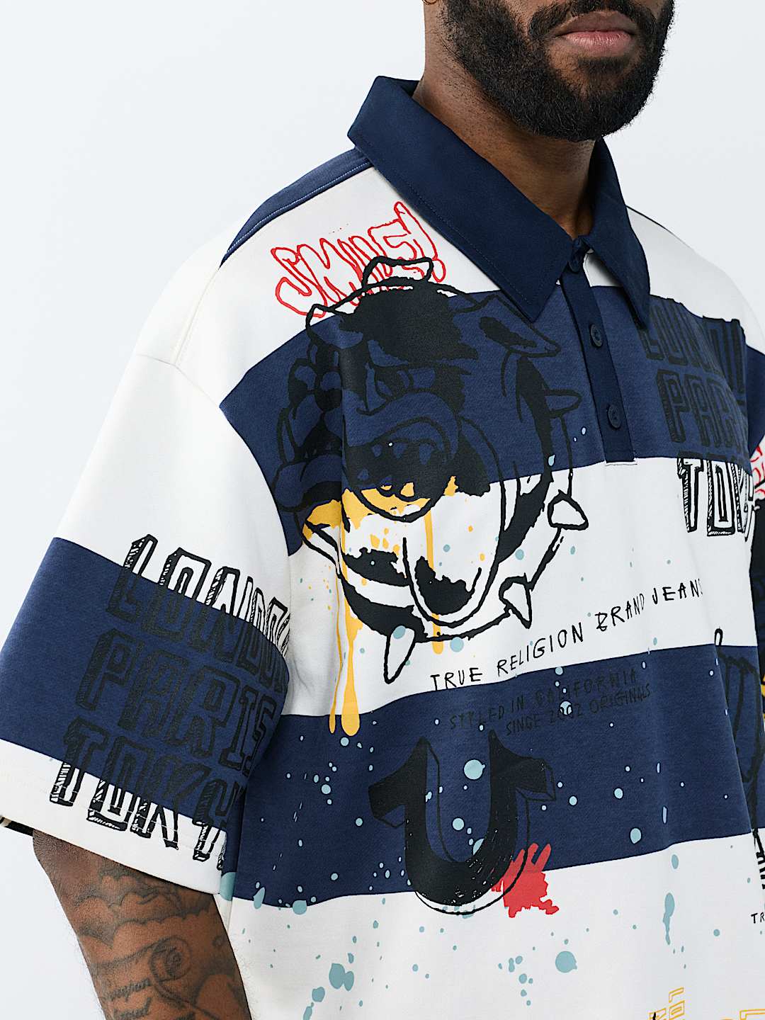 DOODLE HEAVYWEIGHT RELAXED RUGBY SHIRT, image 4