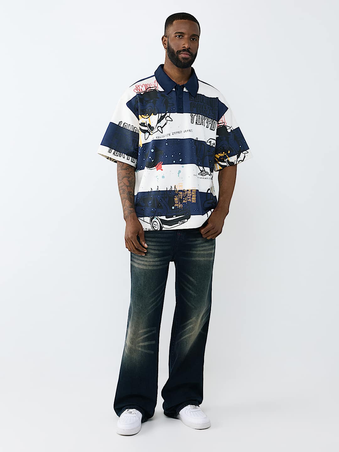 DOODLE HEAVYWEIGHT RELAXED RUGBY SHIRT, image 6