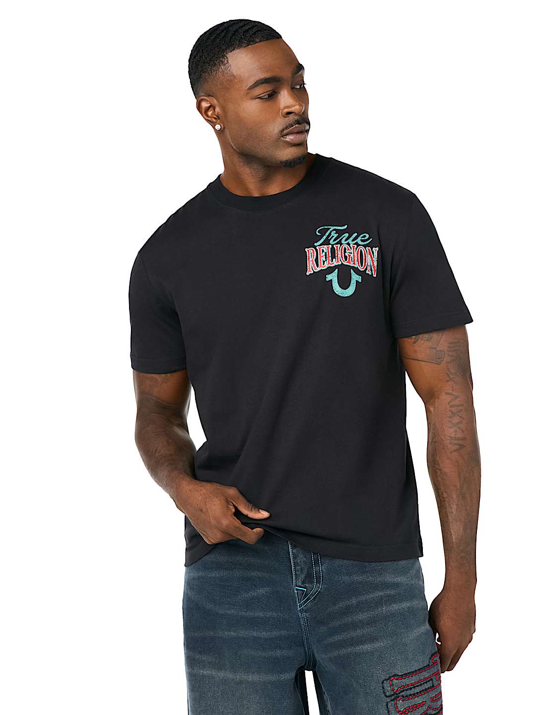 MULTI LOGO HORSESHOE BUDDHA TEE