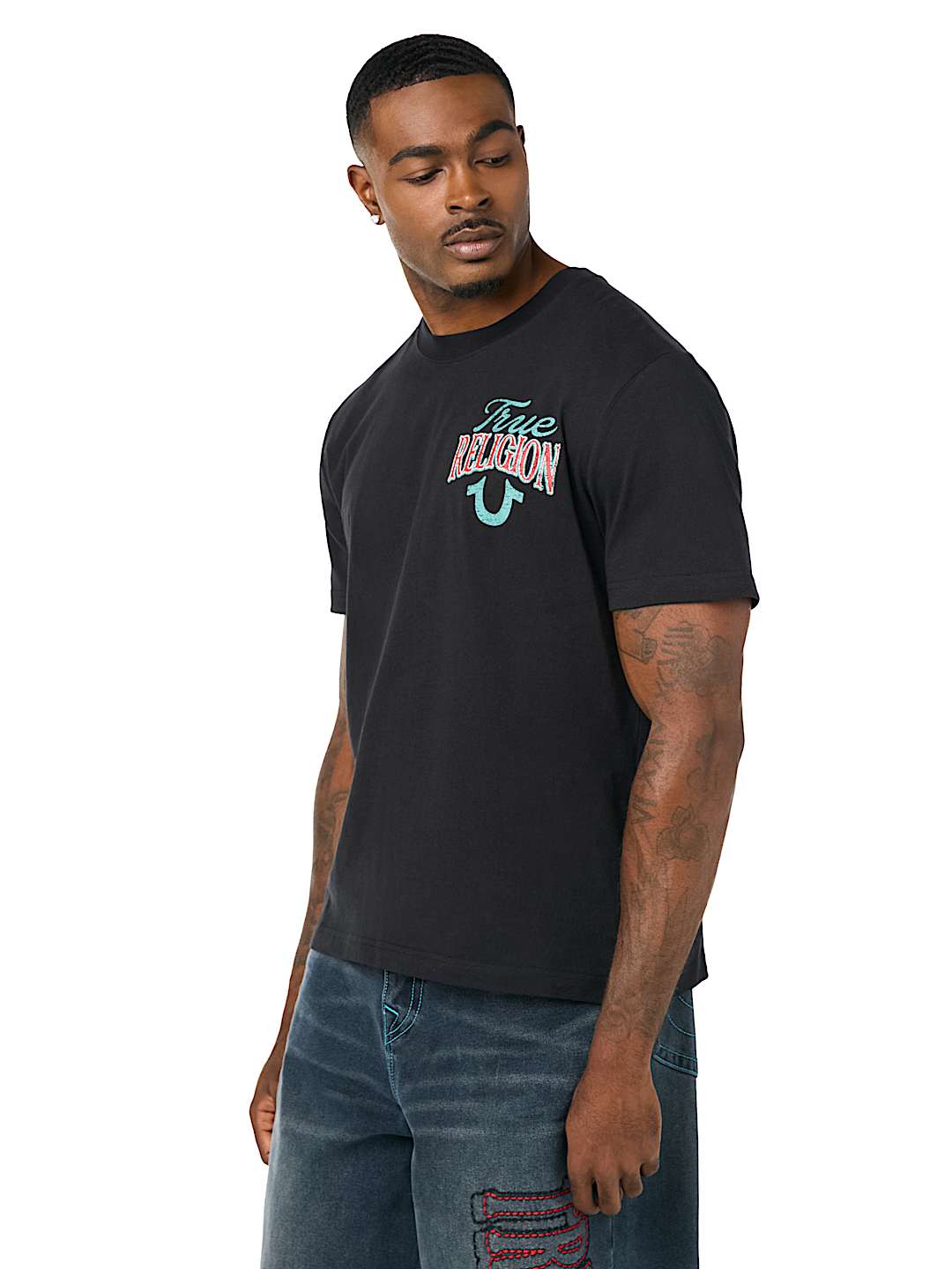 MULTI LOGO HORSESHOE BUDDHA TEE