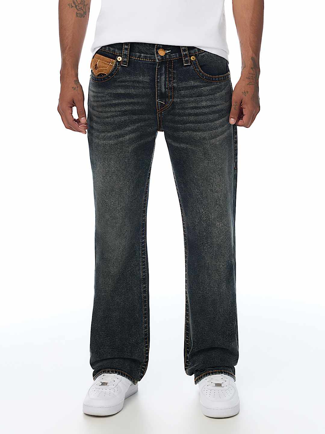 BILLY BIG T ULTRASUEDE FLAP BOOTCUT JEAN 34"