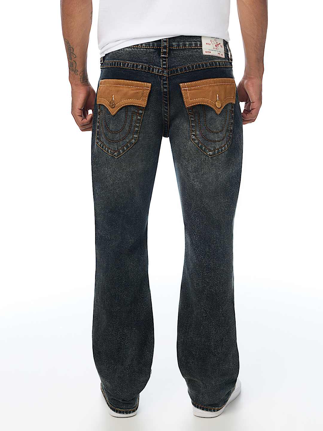 BILLY BIG T ULTRASUEDE FLAP BOOTCUT JEAN 34"