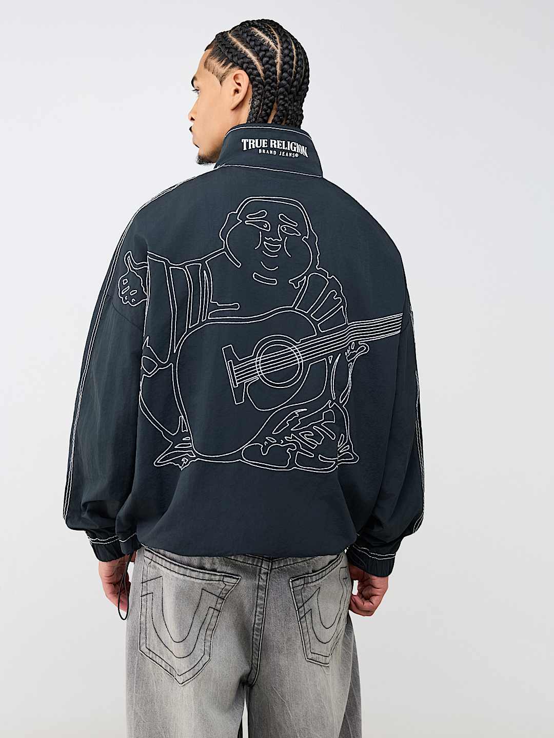 BIG T NYLON QUARTER ZIP JACKET