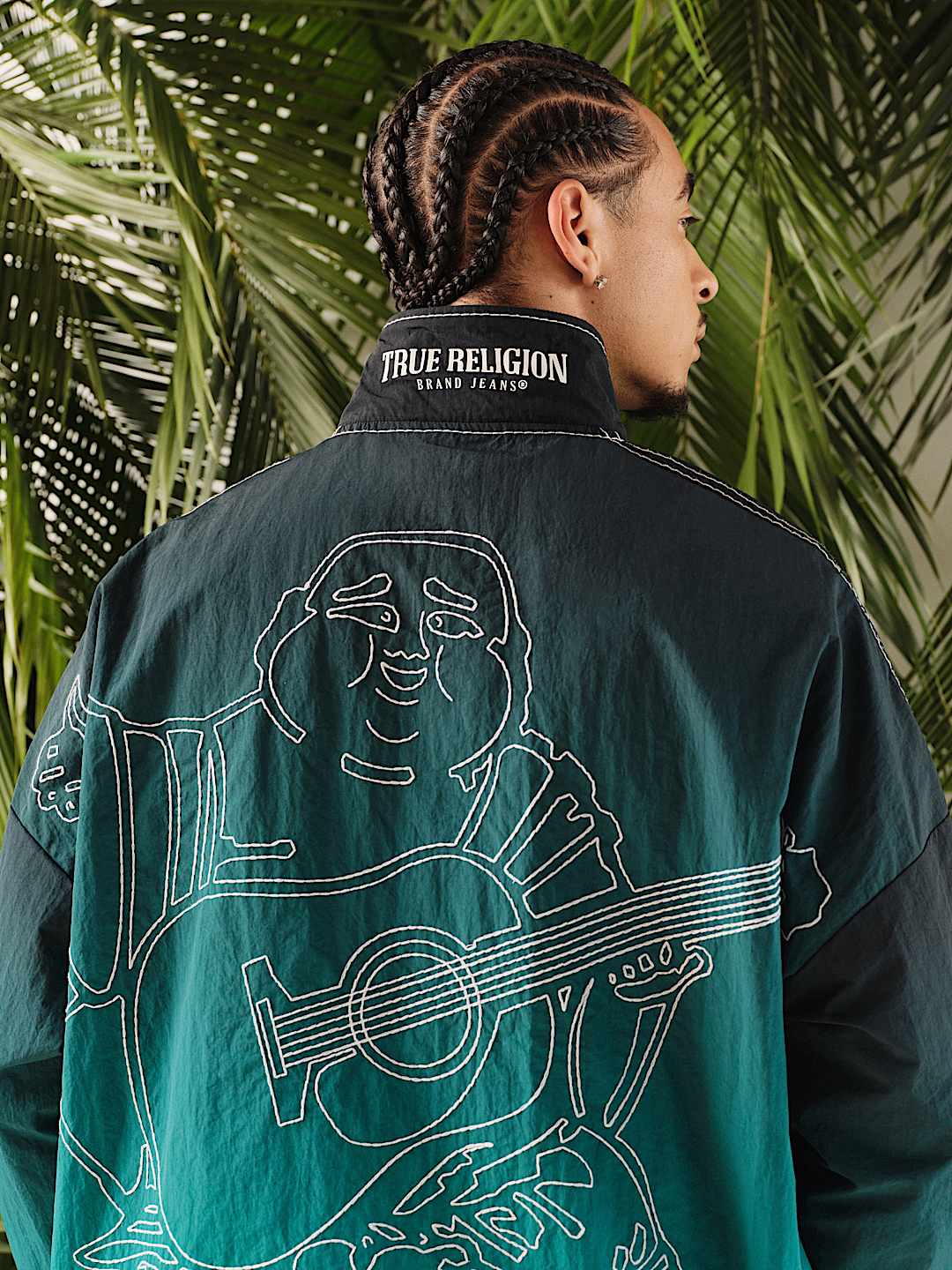 BIG T NYLON QUARTER ZIP JACKET
