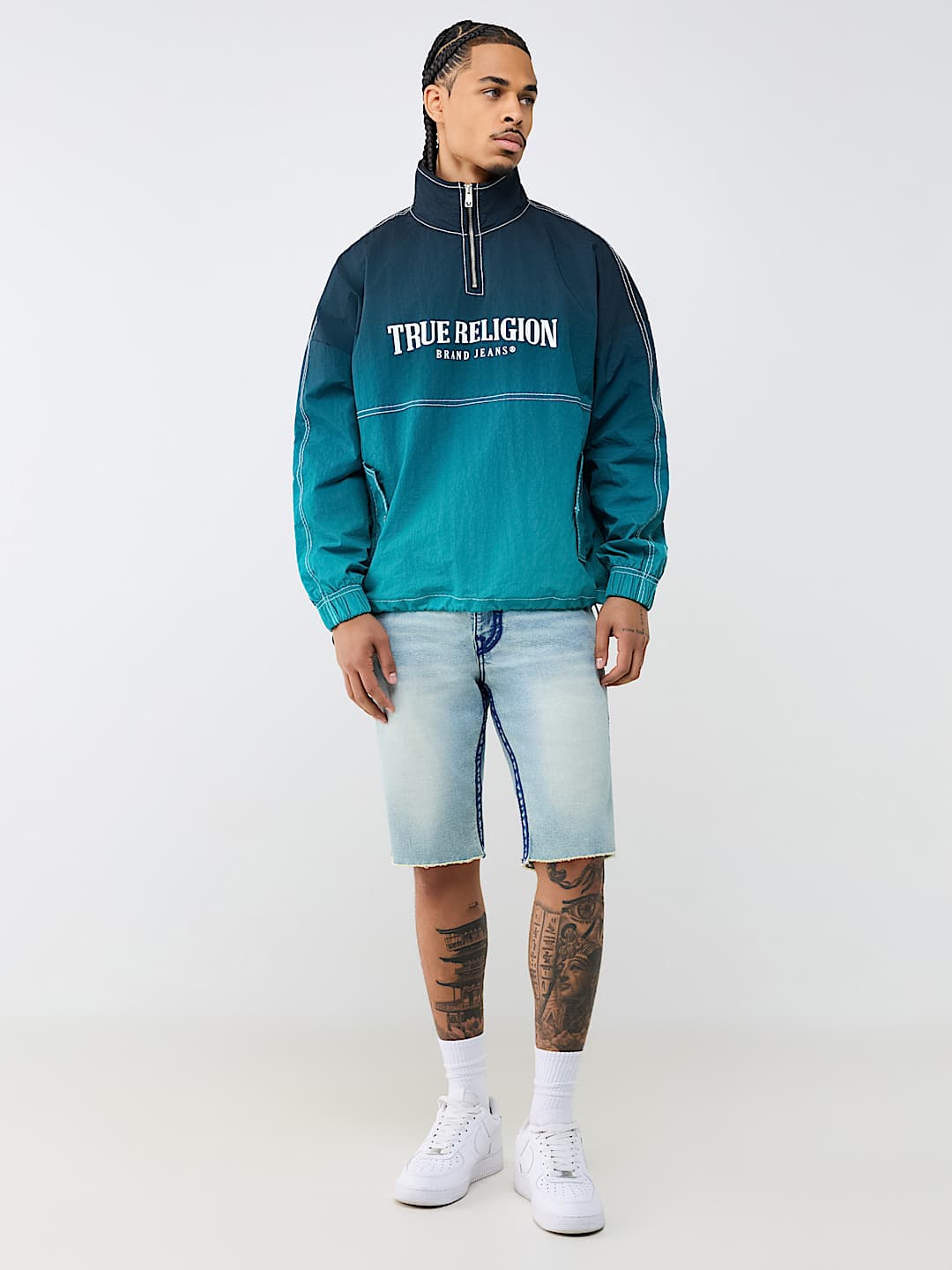 BIG T NYLON QUARTER ZIP JACKET