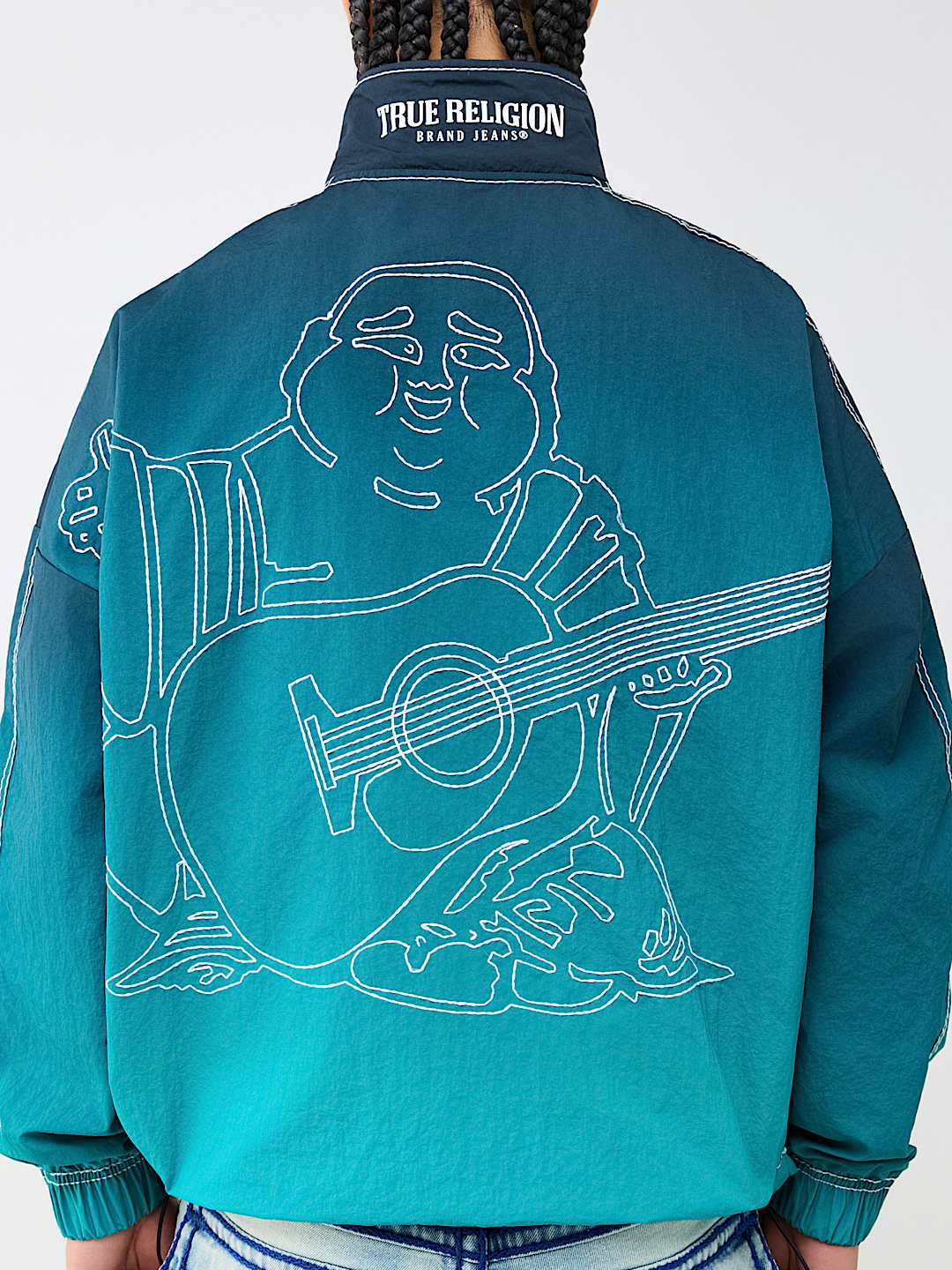 BIG T NYLON QUARTER ZIP JACKET