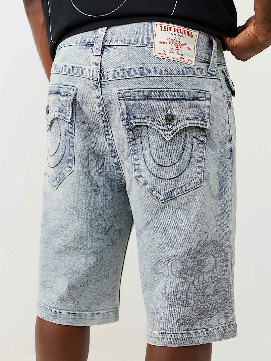 VINNY ALLOVER PRINT FLAP ULTRA BAGGY SHORT
