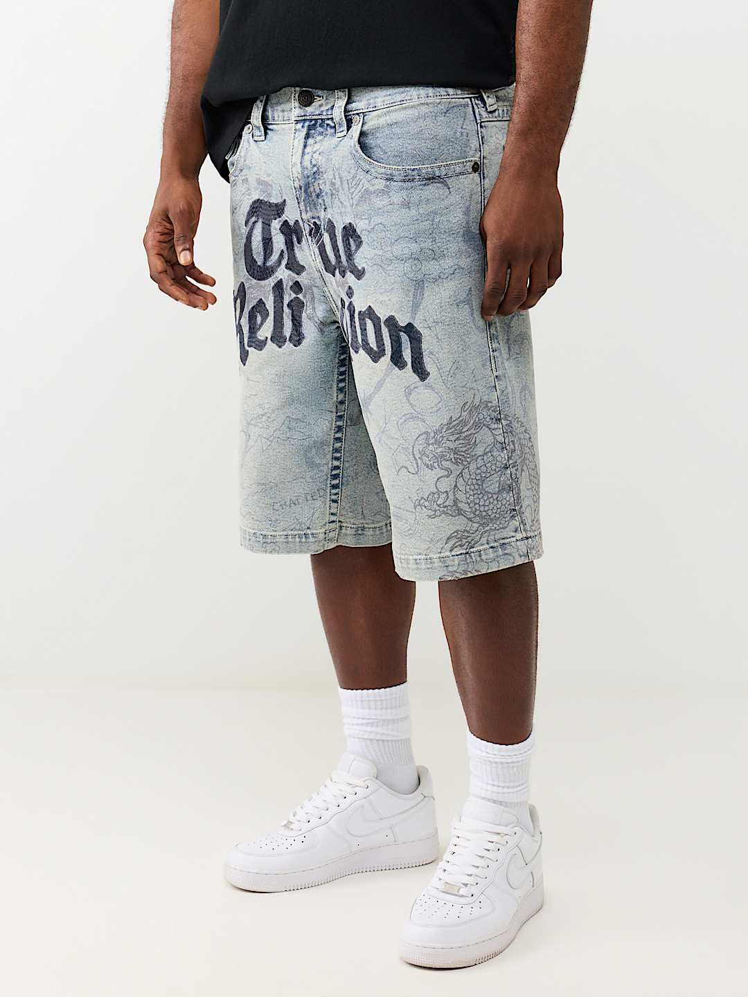 VINNY ALLOVER PRINT FLAP ULTRA BAGGY SHORT