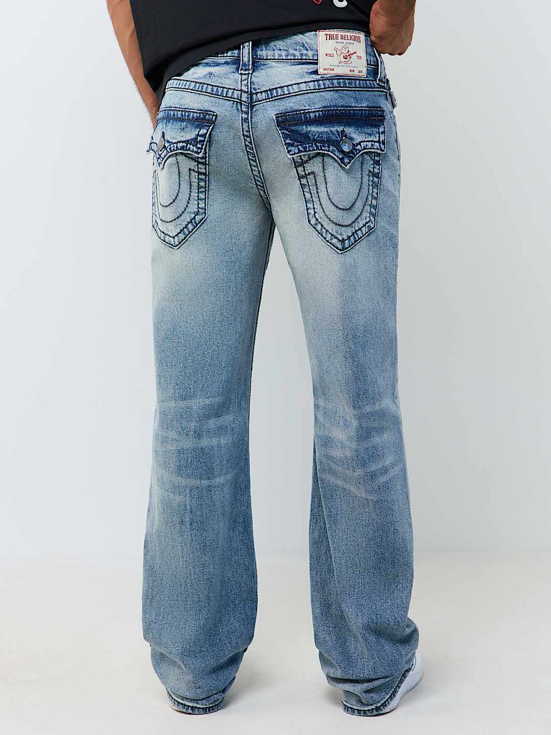 BILLY BIG T CRYSTAL SCRIPT FLAP BOOTCUT JEAN 32"