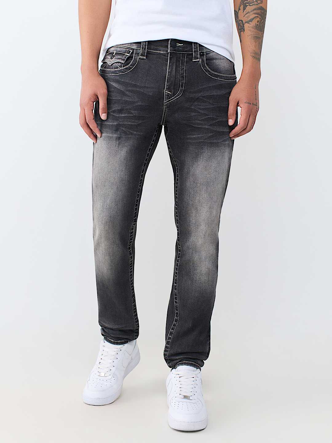 STACKED SKINNY FLAP JEAN