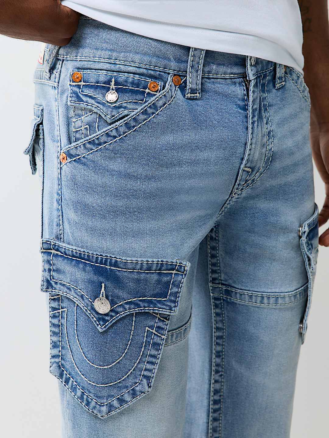 RICKY BIG T FLAP DETACHABLE POCKET CARGO STRAIGHT JEAN