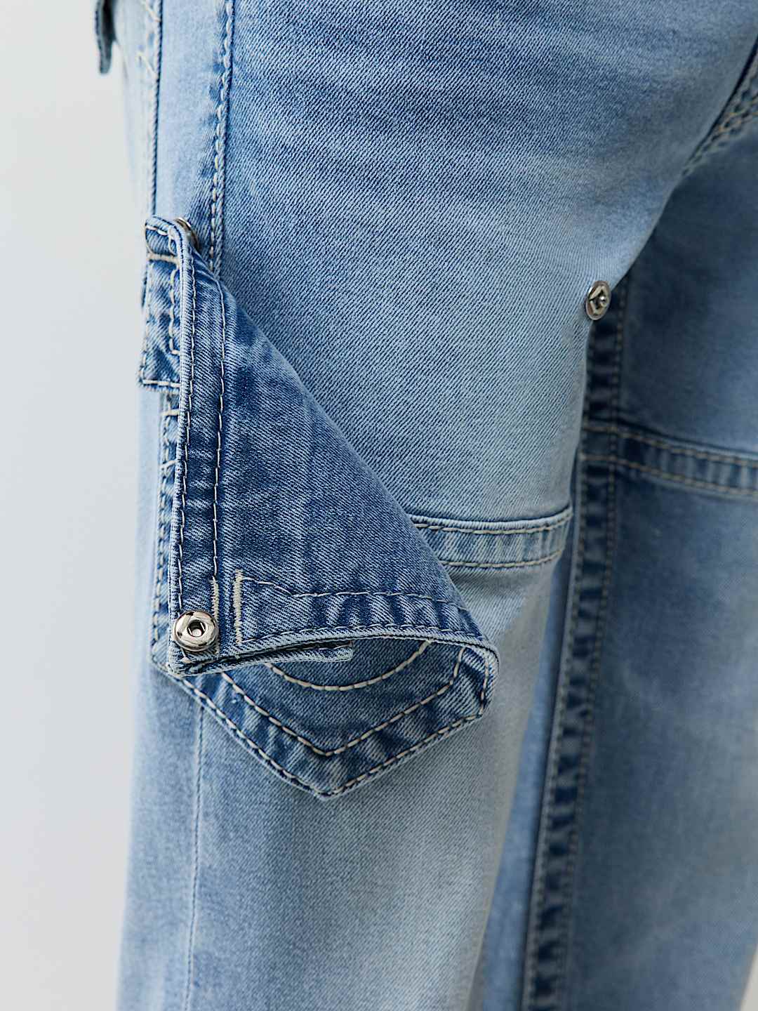 RICKY BIG T FLAP DETACHABLE POCKET CARGO STRAIGHT JEAN