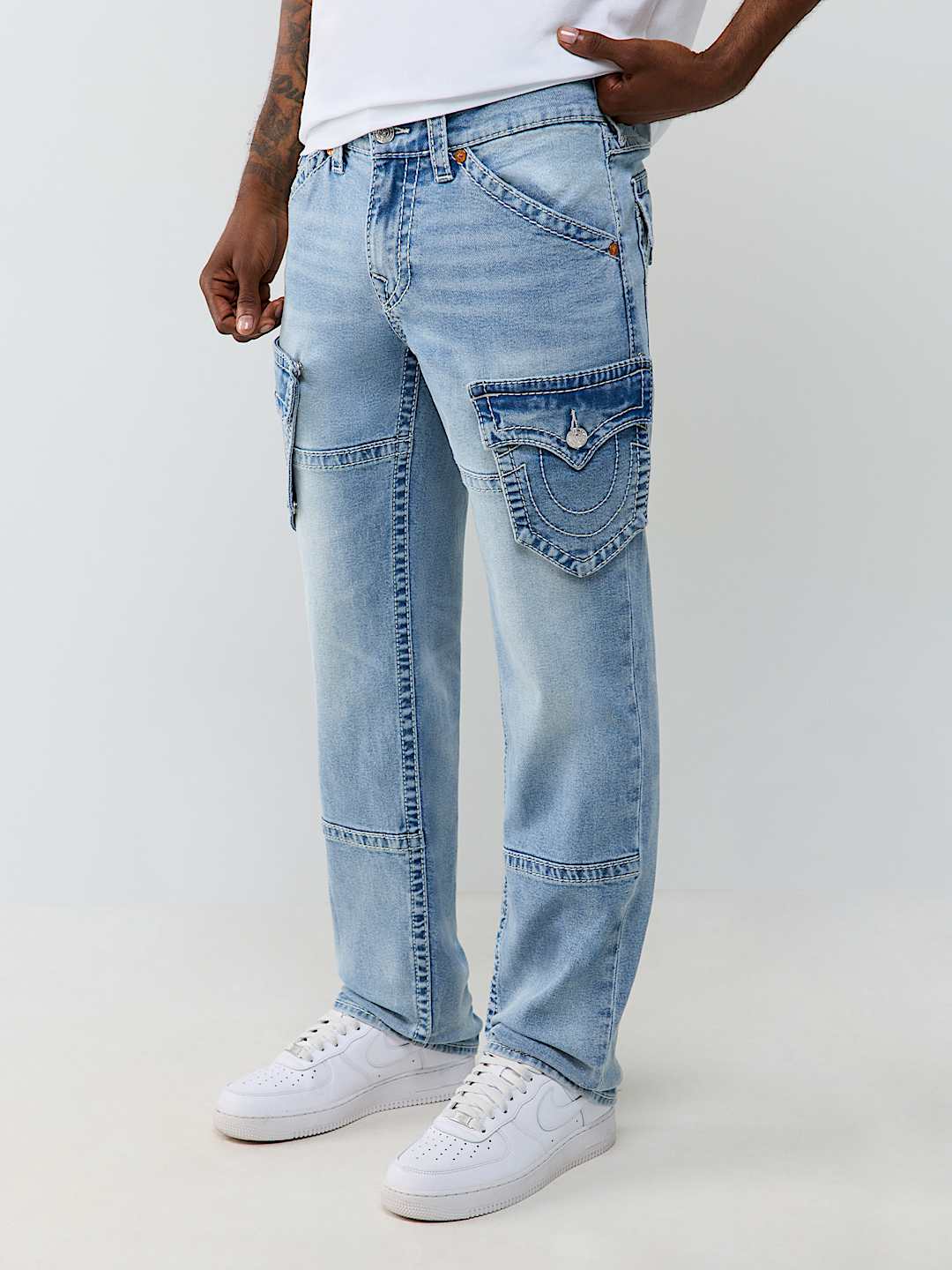 RICKY BIG T FLAP DETACHABLE POCKET CARGO STRAIGHT JEAN