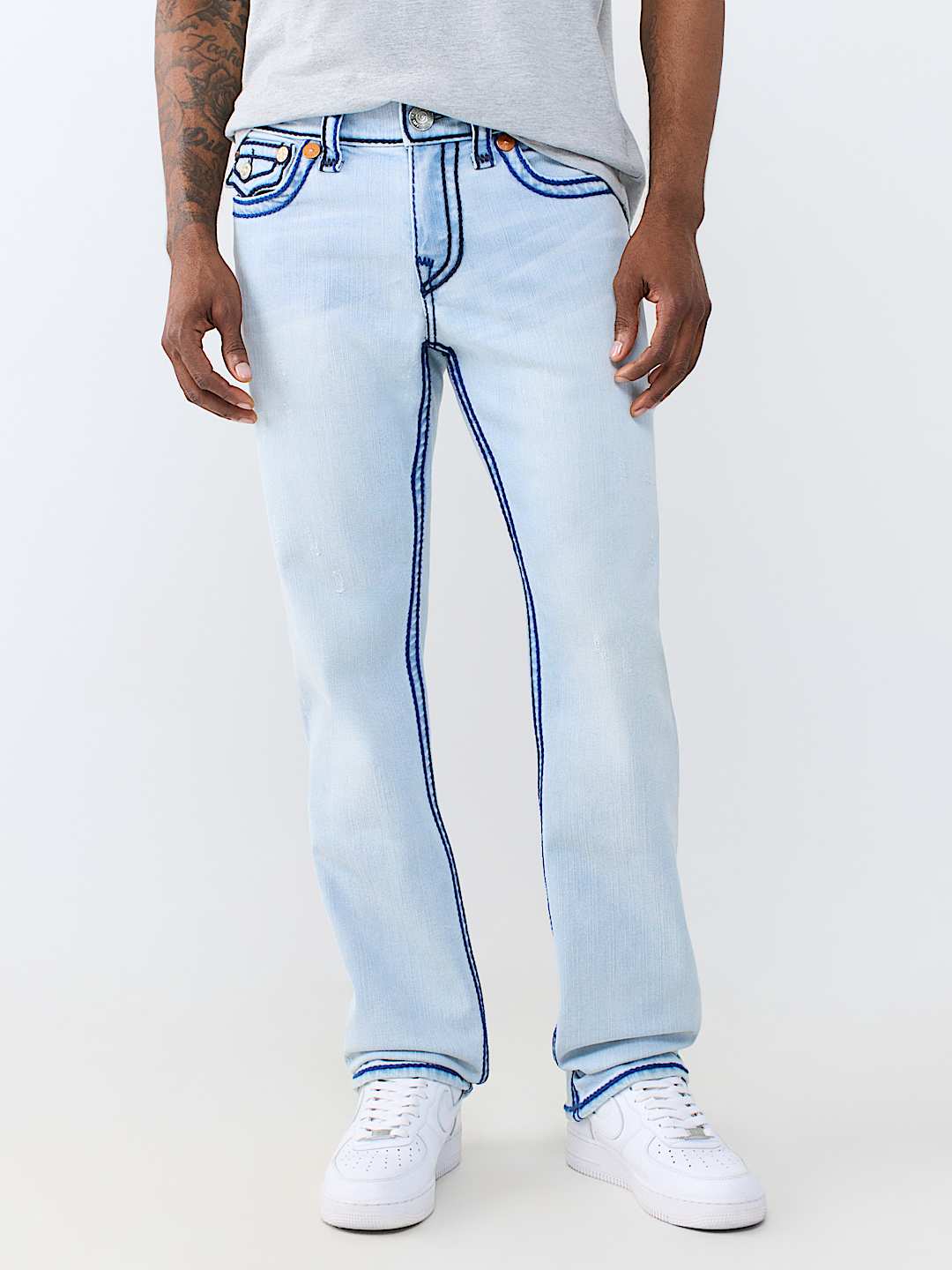 RICKY ROPE STITCH FLAP STRAIGHT JEAN 34"