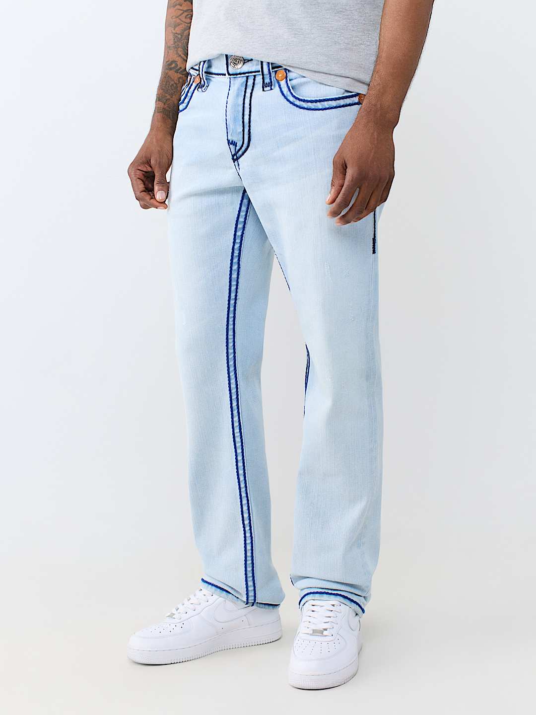 RICKY ROPE STITCH FLAP STRAIGHT JEAN 34"