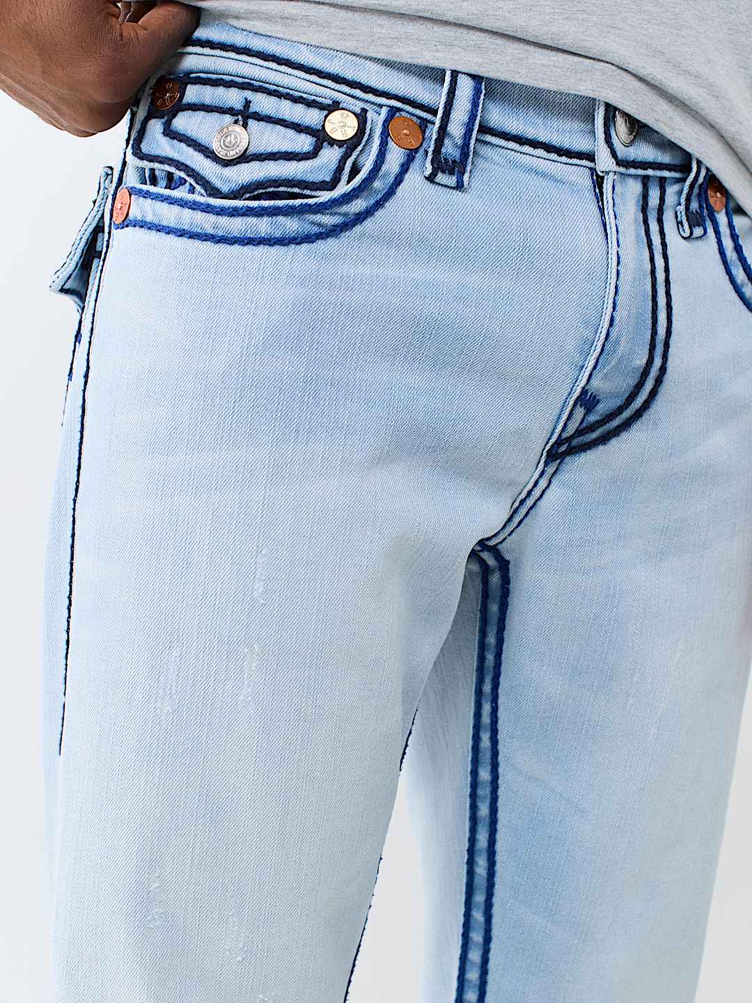 RICKY ROPE STITCH FLAP STRAIGHT JEAN 34"