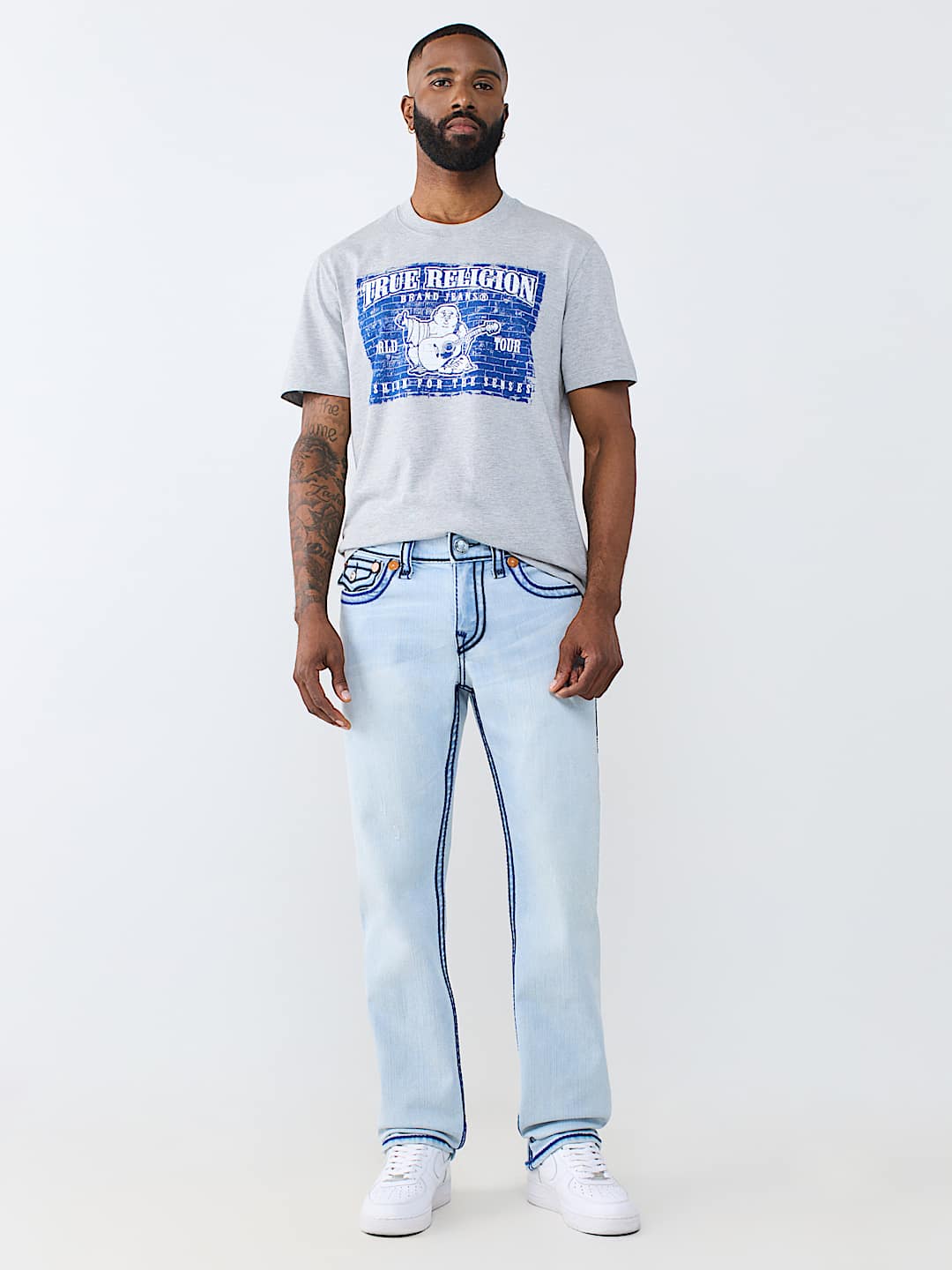 RICKY ROPE STITCH FLAP STRAIGHT JEAN 34"