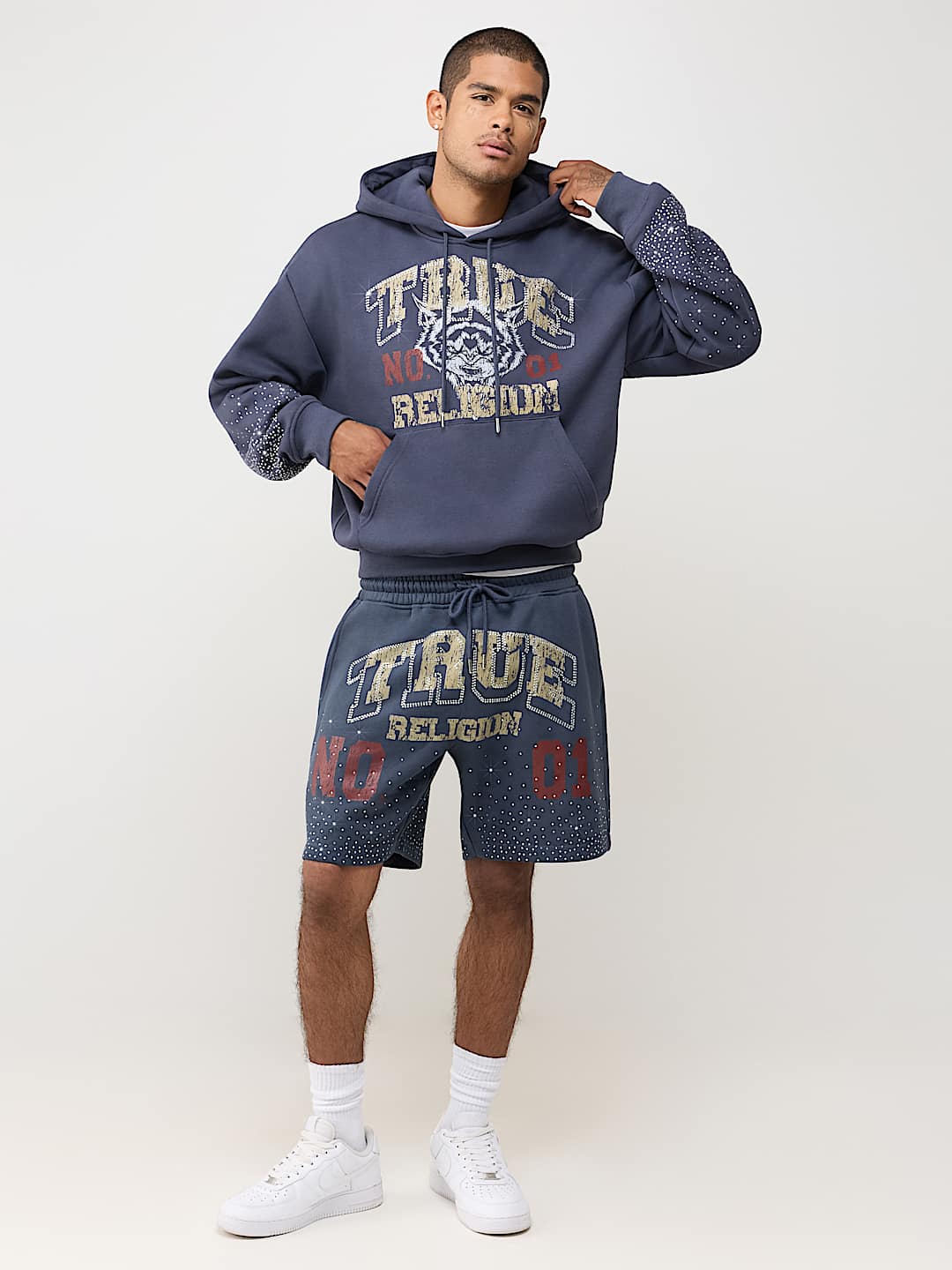RHINESTONE WOLF HOODIE