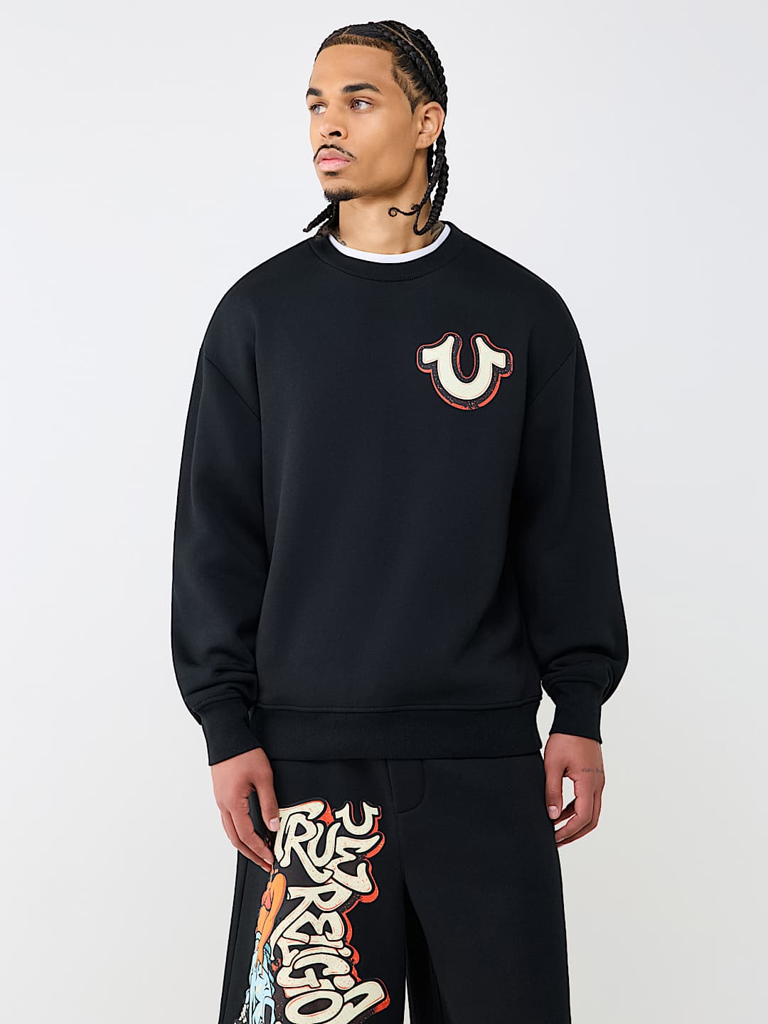 GRAFFITI FLEECE CREWNECK SWEATSHIRT