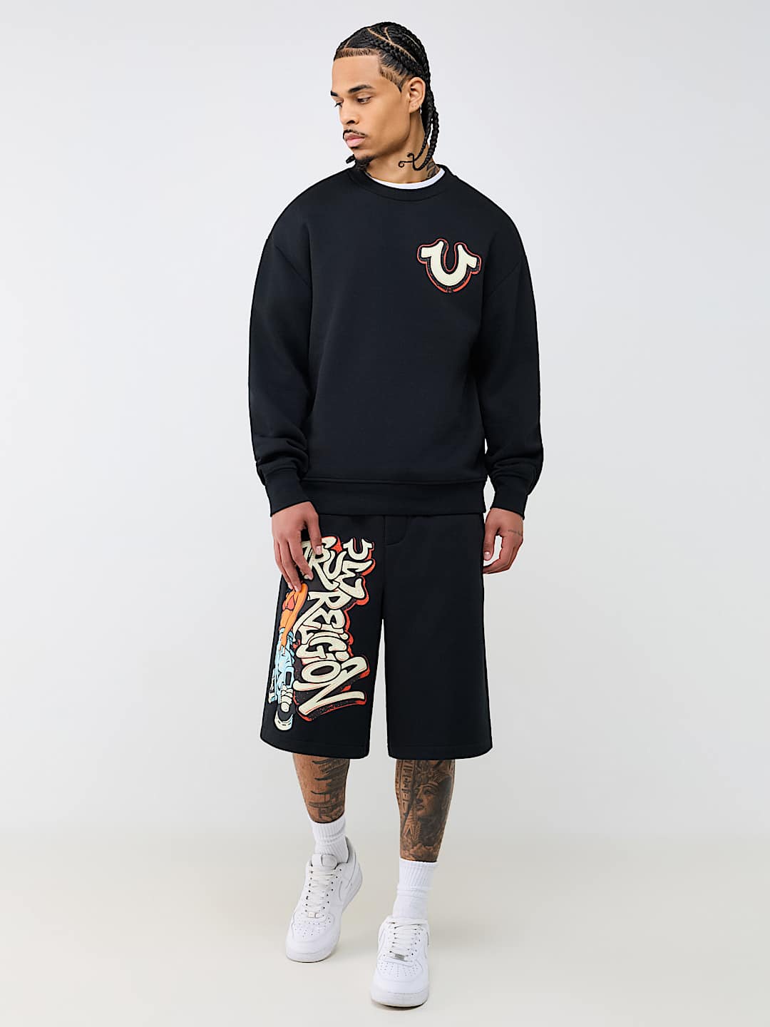 GRAFFITI FLEECE CREWNECK SWEATSHIRT