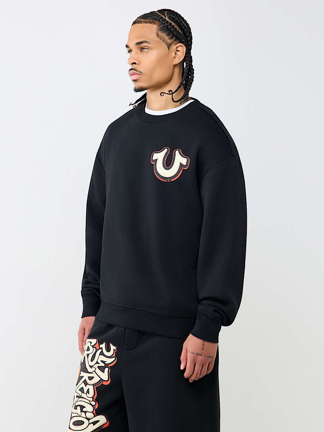 GRAFFITI FLEECE CREWNECK SWEATSHIRT