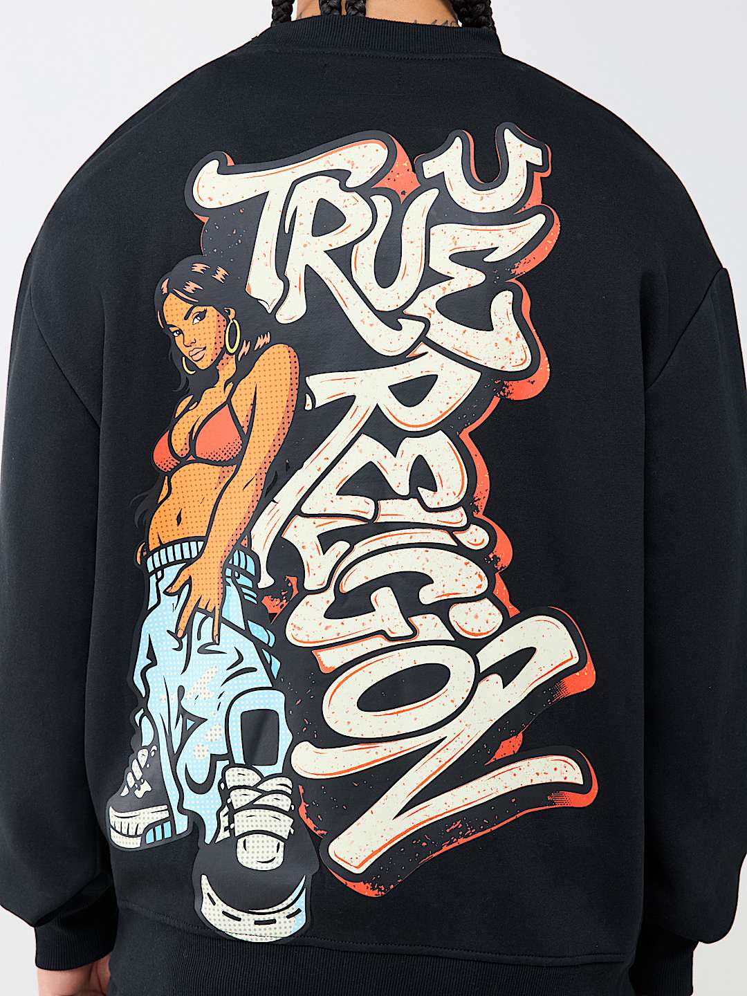 GRAFFITI FLEECE CREWNECK SWEATSHIRT