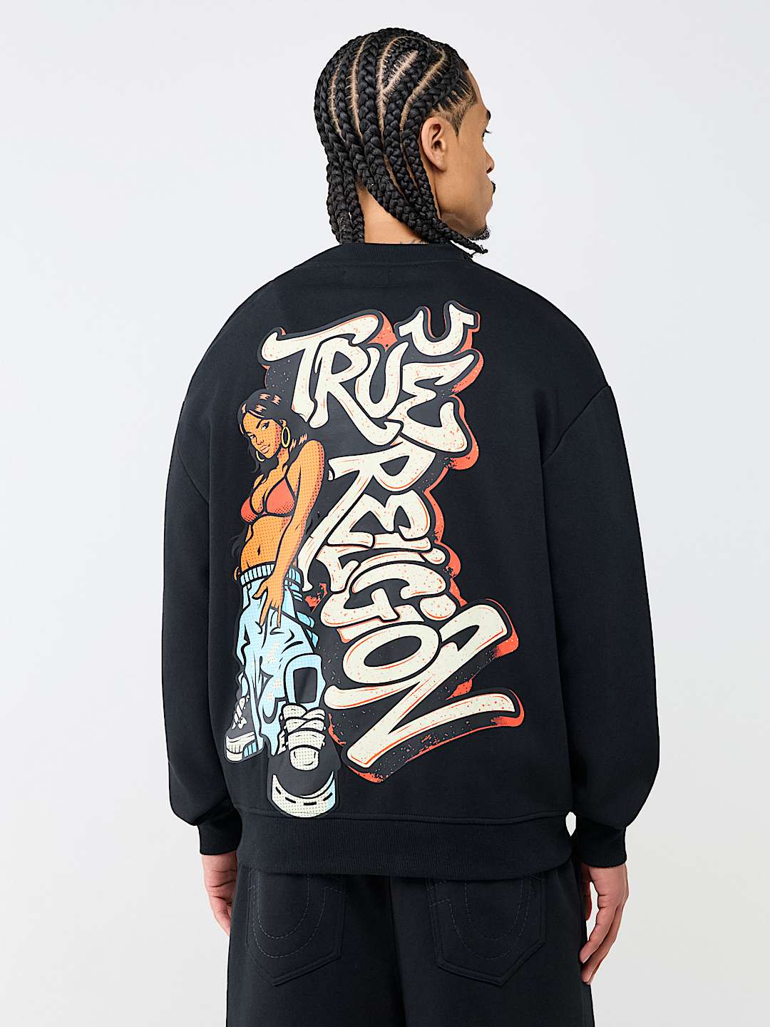 GRAFFITI FLEECE CREWNECK SWEATSHIRT