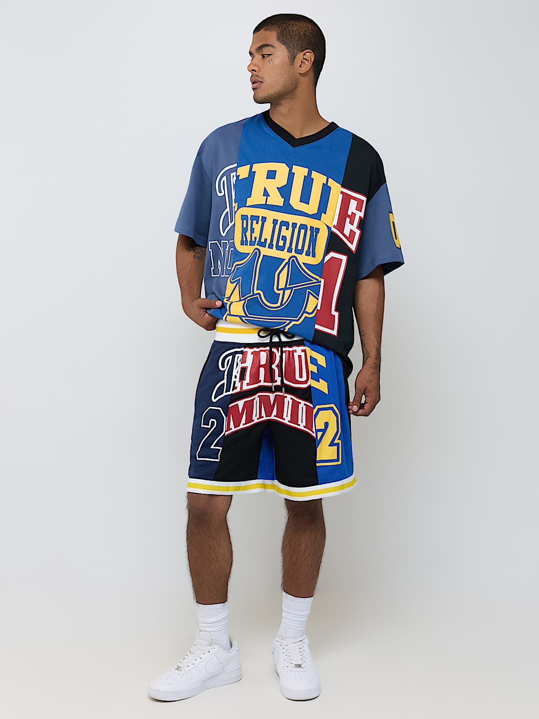 SPLICED LOGO BASKETBALL SHORT