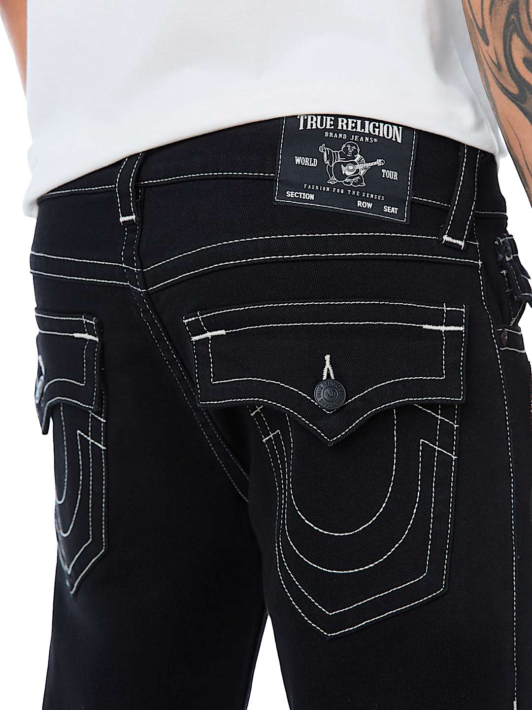 RICKY CRYSTAL TRUE FLAP STRAIGHT JEAN 34"