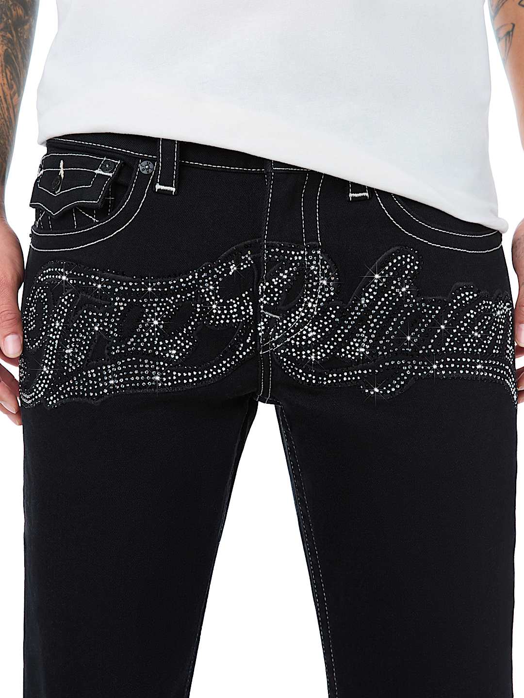 RICKY CRYSTAL TRUE FLAP STRAIGHT JEAN 34"