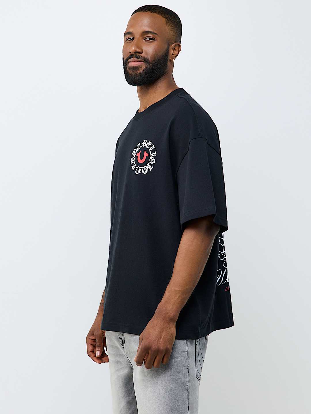 MULTI-LOGO HEAVYWEIGHT OVERSIZED TEE