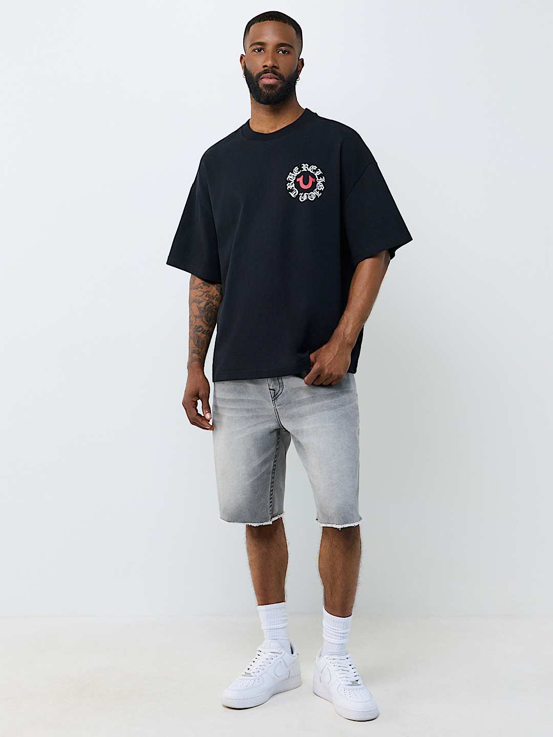 MULTI-LOGO HEAVYWEIGHT OVERSIZED TEE
