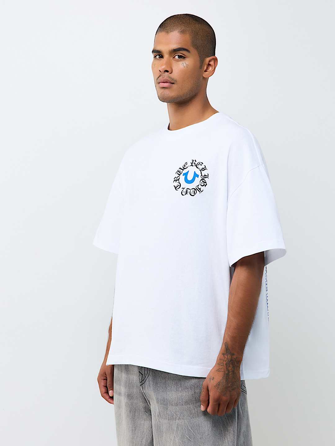 MULTI-LOGO HEAVYWEIGHT OVERSIZED TEE