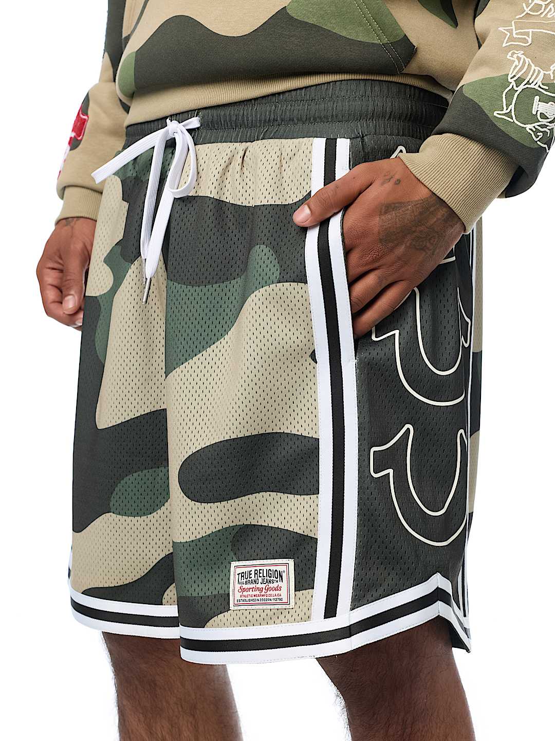 COLORBLOCK MESH BASKETBALL SHORT