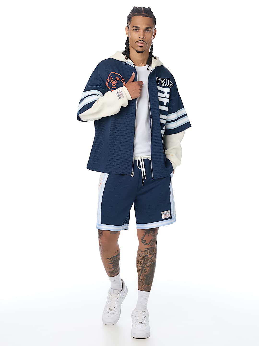 COLORBLOCK MESH BASKETBALL SHORT